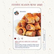 Load image into Gallery viewer, Mini Cheese Griller Sausage Rolls (1 doz.)