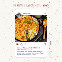Load image into Gallery viewer, Creamy Potato Bake topped with crispy fried onions - Heat and Eat