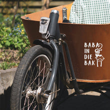 Load image into Gallery viewer, Baba in die Bak Bakfiets Sticker