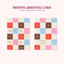 Load image into Gallery viewer, Festive Gift Card &amp; Matching Envelope | Squares by Kikko&amp;Koast
