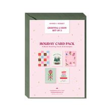 Load image into Gallery viewer, Holiday Card Pack | Christmas Cards | Set of 5 by Kikko&amp;Koast
