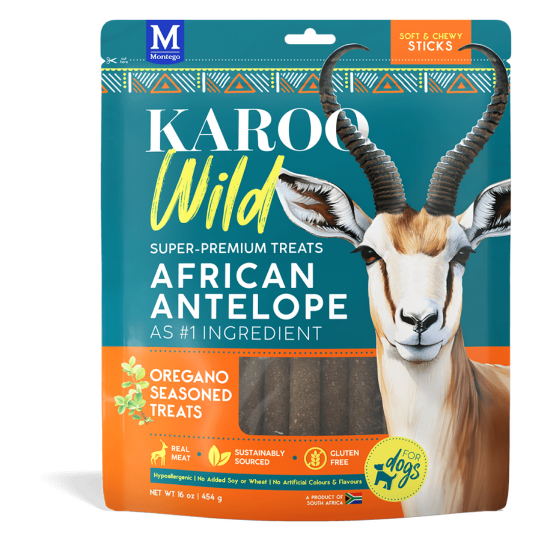 Karoo Wild Oregano Seasoned Sticks Soft & Chewy Dog Treats 454g