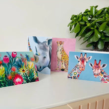 Load image into Gallery viewer, Safari Series Greeting Cards - Fine Art Card Set - Set of 6 by Kirsty Jean Fine Art
