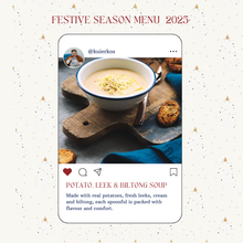 Load image into Gallery viewer, Creamy Potato, Leek &amp; Biltong Soup
