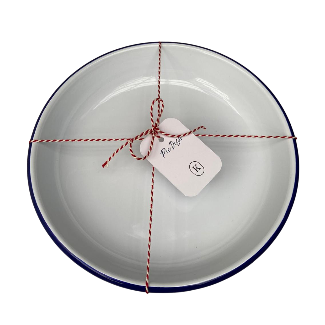 Marnella's Kitchen White Enamel Pie Dish