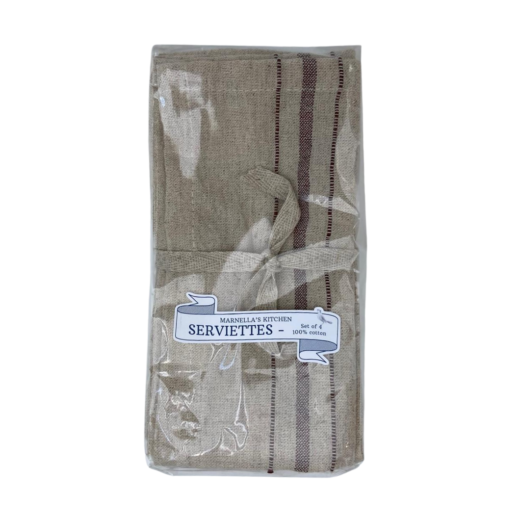 Marnella's Kitchen 100% Cotton Serviettes - Set of 4
